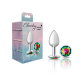 Plug Anal Cheeky Charms Large Silver Metal Butt Plug-Round - Cake Sex Shop