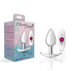 Plug Anal Cheeky Charms Pink-Silver Metal Butt Plug Kit - Cake Sex Shop