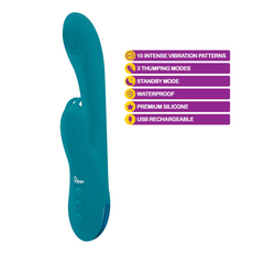 Vibrador Razzle Ocean Rechargeable Thumping G-Spot - Cake Sex Shop 2 3