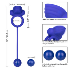 Anillo Silicone Rechargeable Dual Rockin' Rim Enhancer - Cake Sex Shop 2 3