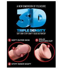 Dildo Triple Density 11" King Cock Flesh - Cake Sex Shop 2