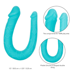 Dildo Silicone Double Dong AC/DC Dong Teal - Cake Sex Shop 2