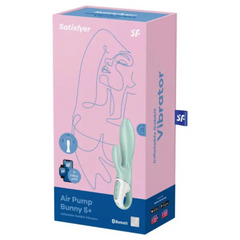 Vibrador Satisfyer Air Pump Bunny 5+-Mint - Cake Sex Shop 2 3 4