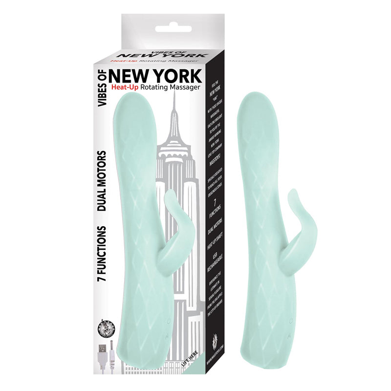 Vibrador Vibes Of New York Heat-Up Rotating Massager-Aqua - Cake Sex Shop