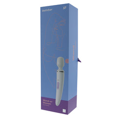 Masajeador Satisfyer Wand-Er Woman - White/Chrome - Cake Sex Shop 2