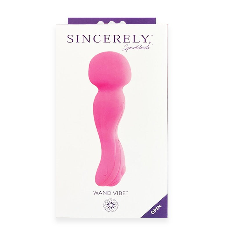 Masajeador Sincerely Pink Wand Vibe Rechargeable Silicone - Cake Sex Shop