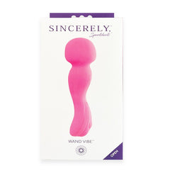 Masajeador Sincerely Pink Wand Vibe Rechargeable Silicone - Cake Sex Shop