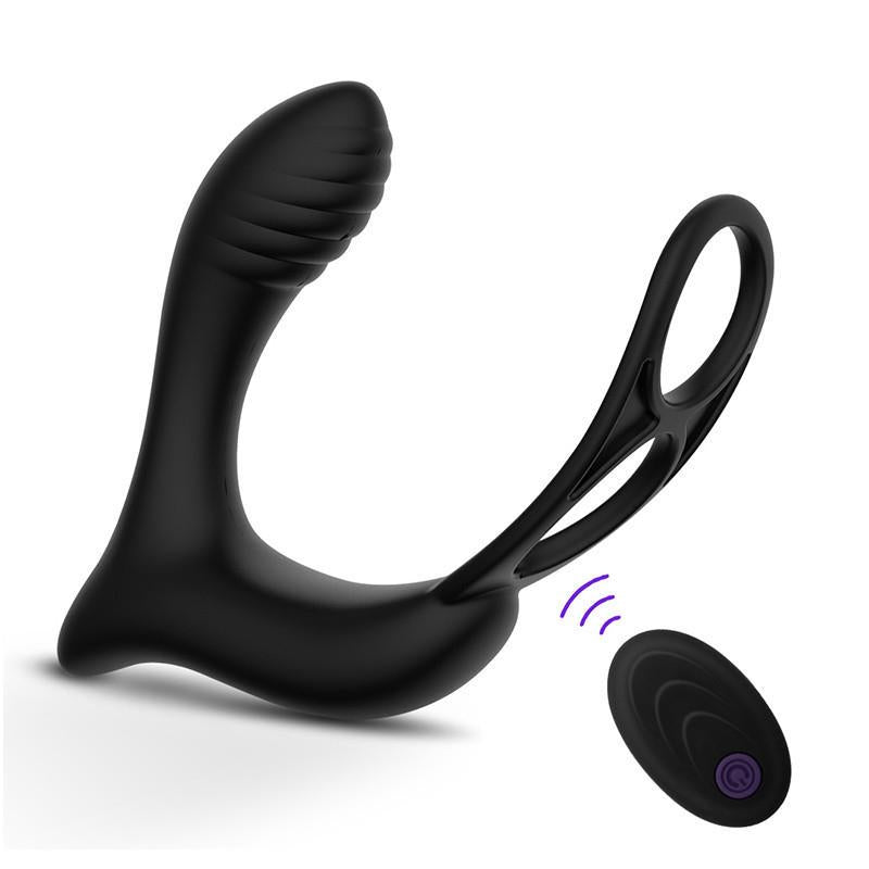 Masajeador de Próstata con Doble Anillo y Vibración -Prostate Massage II - Cake Sex Shop