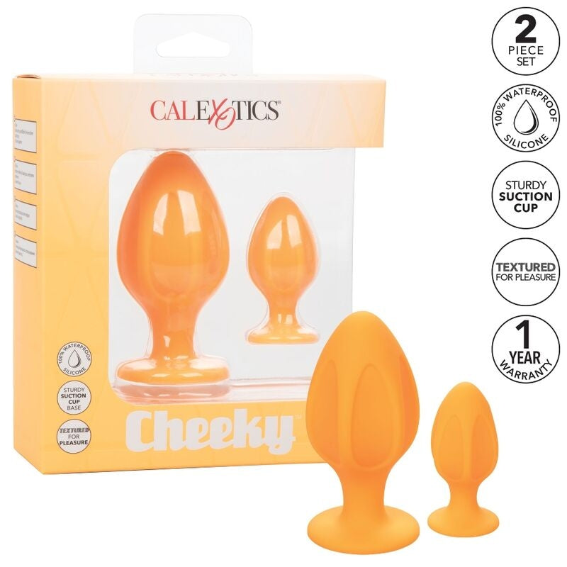 Set Plug Anal Cheeky - Orange - Cake Sex Shop