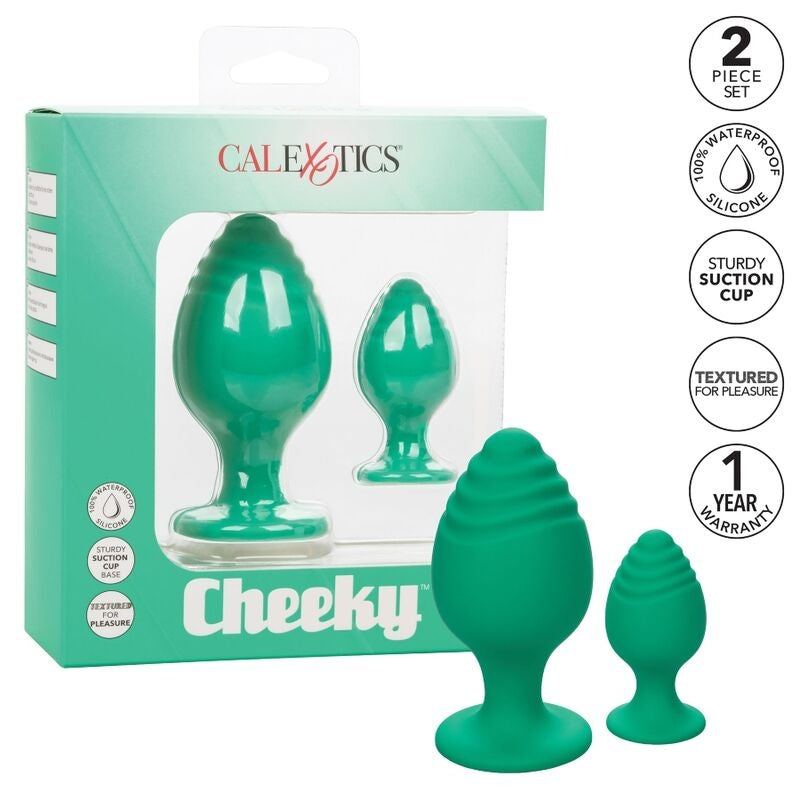 Set Plug Anal Cheeky - Green - Cake Sex Shop