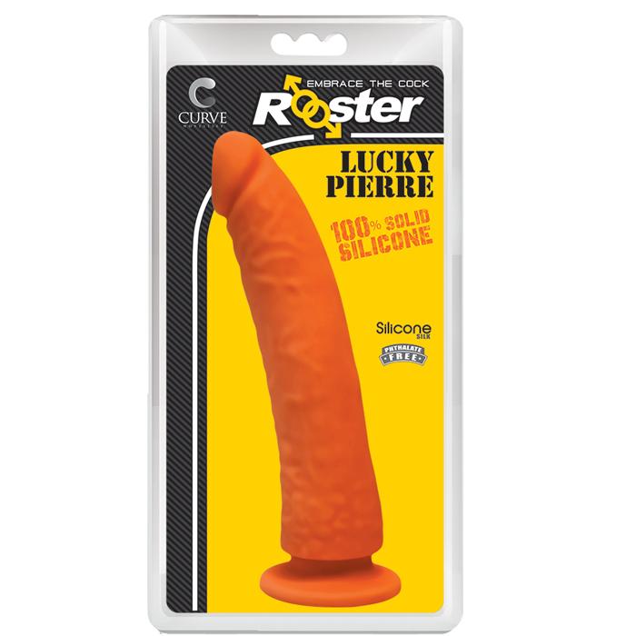 Dildo Rooster Lucky Pierre Dildo 8" Orange - Cake Sex Shop