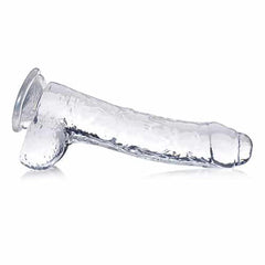 Dildo Slim C-Thru 8" Clear Dildo With Balls - Cake Sex Shop 2