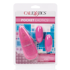 Vibrador Pocket Exotics Vibrating Double Pink Passion Bullets - Cake Sex Shop