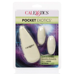 Vibrador Bala Pocket Exotics Glow In The Dark Double Bullets - Cake Sex Shop