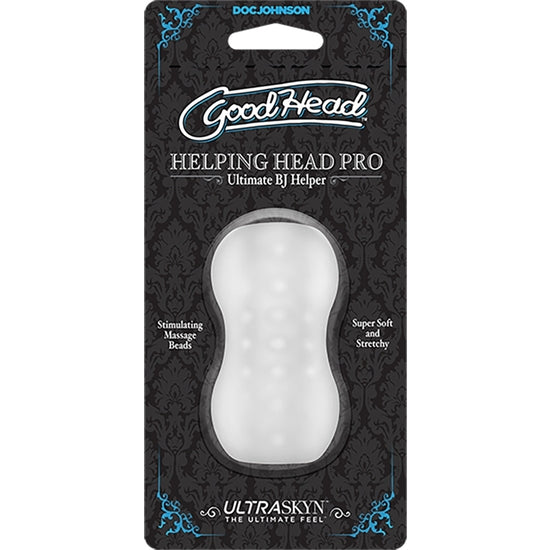 Masturbador GoodHead Helping Head Pro ULTRASKYN Stroker - Frost - Cake Sex Shop