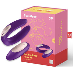 Vibrador Satisfyer Double Plus Remote Partner Vibrator-Purple - Cake Sex Shop