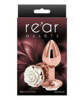 Plug Rear Assets - Rose - Medium - White - Cake Sex Shop