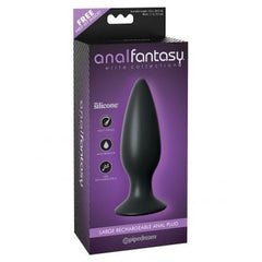 Plug Anal Fantasy Elite Large Rechargeable Anal Plug-Black - Cake Sex Shop
