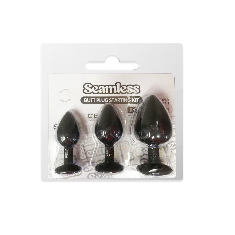 Set Plug Seamless Negro - Cake Sex Shop