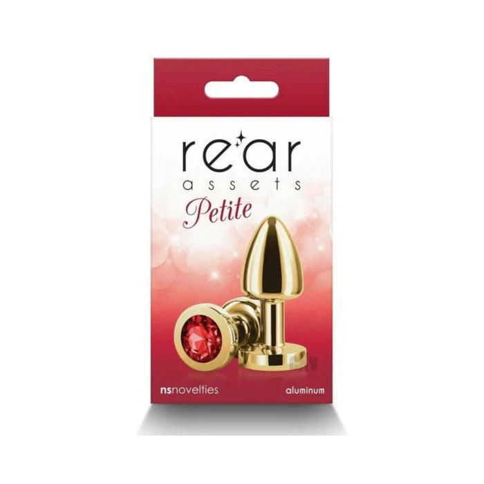 Plug Anal Rear Assets - Petite - Gold - Red - Cake Sex Shop