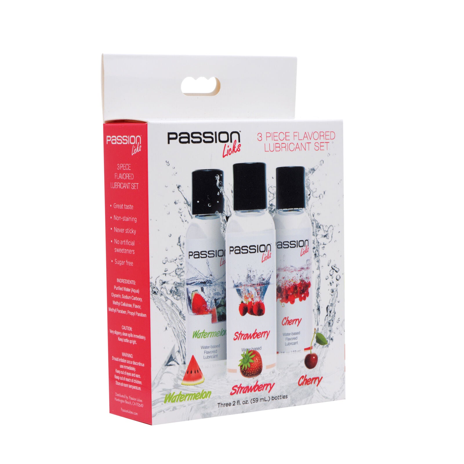 Set Passion Licks 3 Piece Flavored Lubricant Set - Cake Sex Shop