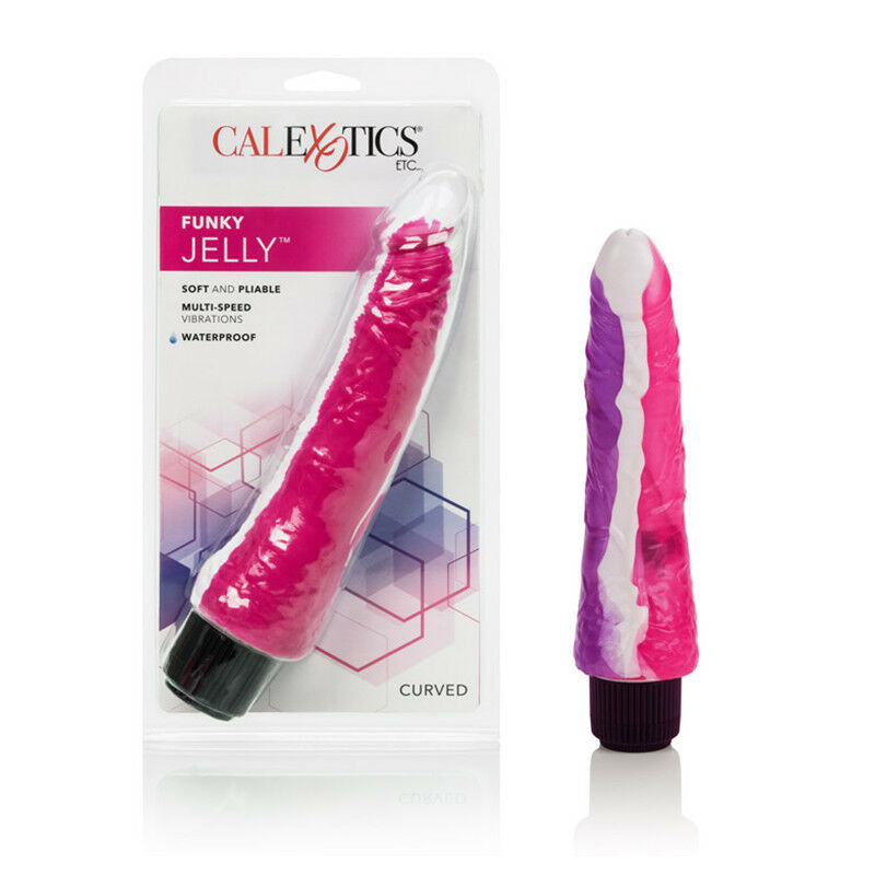 Dildo Funky Jelly Curved 7.5" - Cake Sex Shop
