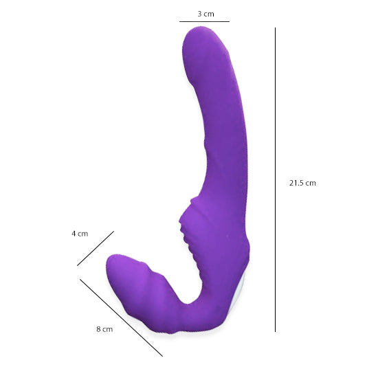 Vibrador Strapless Purple Strap-On Control Remote - Cake Sex Shop