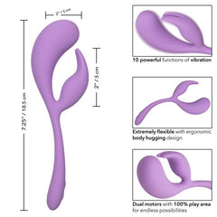 Vibrador Elle Liquid Silicone Dual Flkr Calexotics Vibradores Juguete Sexuales Sex Shop Tienda para Adultos