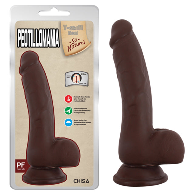 Dildo T-Skin Real Peotillomania 7.7" - Dark Chisa Dildos Juguete Sexuales Sex Shop Tienda para Adultos