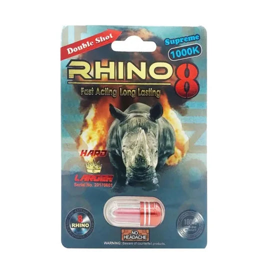 Pastilla Rhino 8 1M Rhino Accesorios Juguete Sexuales Sex Shop Tienda para Adultos