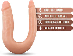 Dildo Doble  Dr. Skin Mini Double Dong - Mocha - Cake Sex Shop 2 3