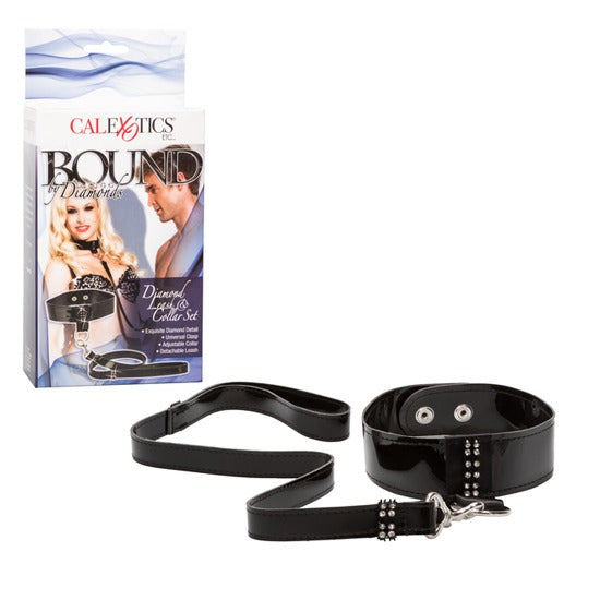 Collar Bound by Diamonds Leash and Collar Set - Cake Sex Shop