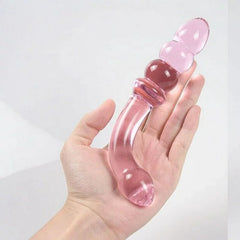 Dildo Double Power Glass Wand Pink Kinky Toys Dildos Juguete Sexuales Sex Shop Tienda para Adultos