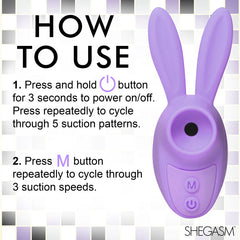 Succionador Shegasm Sucky Bunny Clit Stimulator Purple