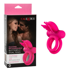 Anillo Silicone Rechargeable Dual Butterfly Ring - Cake Sex Shop