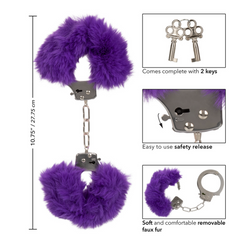 Esposas Ultra Fluffy Furry Cuffs-Purple Calexotics Accesorios Juguete Sexuales Sex Shop Tienda para Adultos