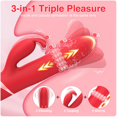 Vibrador Red Vibrating Bunny Pro Kinky Toys Vibradores Juguete Sexuales Sex Shop Tienda para Adultos