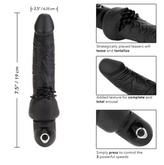 Dildo Bendie Stud Cliterrific Black 7.5" Calexotics Dildos Juguete Sexuales Sex Shop Tienda para Adultos