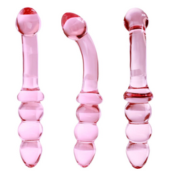 Dildo Consolador Double Power Glass Wand Pink Cake Sex Shop Juguetes Sexuales para Adultos