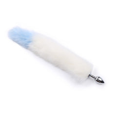 Colita Fox Faux Fur - White Blue Kinky Toys Juguetes Anales Juguete Sexuales Sex Shop Tienda para Adultos