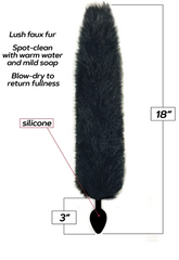 Colita Fox Tail Butt Plug Foxy Black