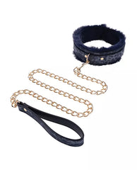 Collar Cougar Fur Collar & Leash