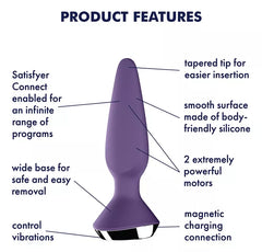 Plug Anal Anal Satisfyer Plug-Ilicious 1-Purple Cake Sex Shop Juguetes Sexuales para Adultos