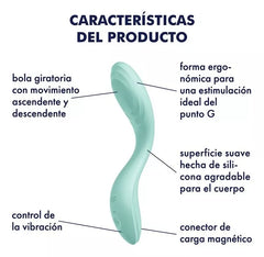 Vibrador Satisfyer Rolling Pleasure - Mint Satisfyer Vibradores Juguete Sexuales Sex Shop Tienda para Adultos