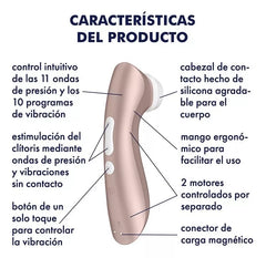 Succionador Satisfyer Pro 2+ Pressure Wave Vibrator Satisfyer Succionadores Juguete Sexuales Sex Shop Tienda para Adultos