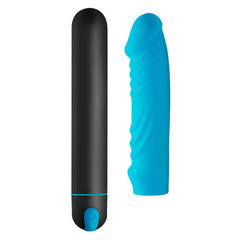 Vibrador Bang XL Bullet Ribbed Silicone Sleeve - 21 cm