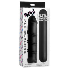 Dildo Bang XL Bullet Swirl Silicone Sleeve - 21 cm