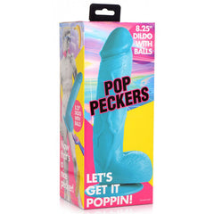 Dildo Pop Peckers 8.25" with Balls - Blule