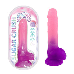 Dildo Cotton Candy Sugar Crush Dildo  Pink Purple 6" - Cake Sex Shop