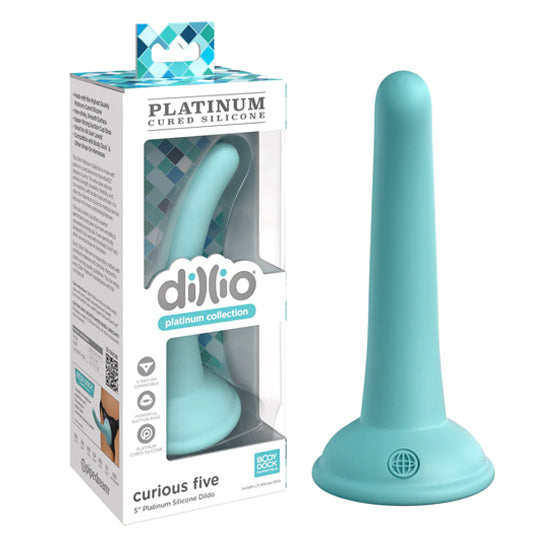 Dillio Dillio Platinum 5″ Curious Five – Teal Dillio Dildos Juguete Sexuales Sex Shop Tienda para Adultos